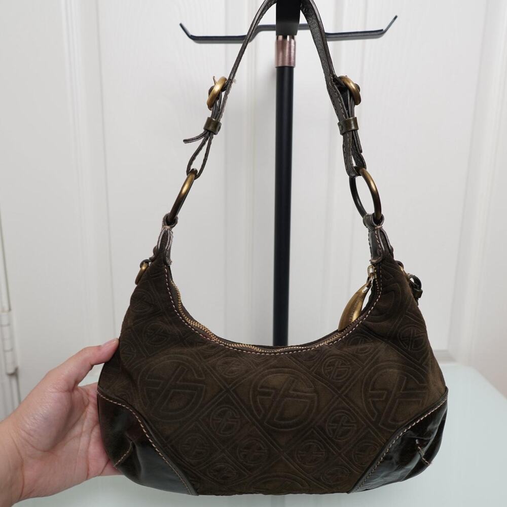 Francesco Biasia Suede Hobo Bag Y2K